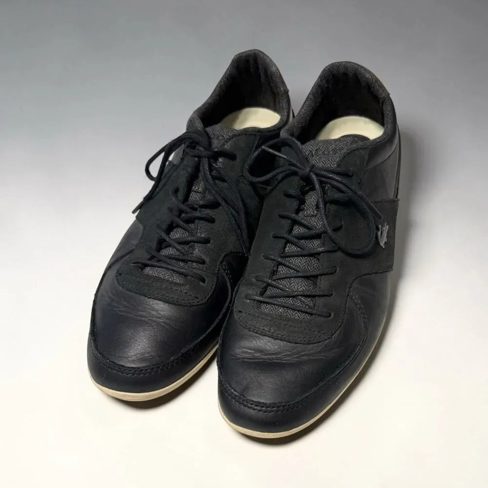 Lacoste Taloire 14 SRM Mens Size 12 Black Leather Gum Sole Sneakers | Classic